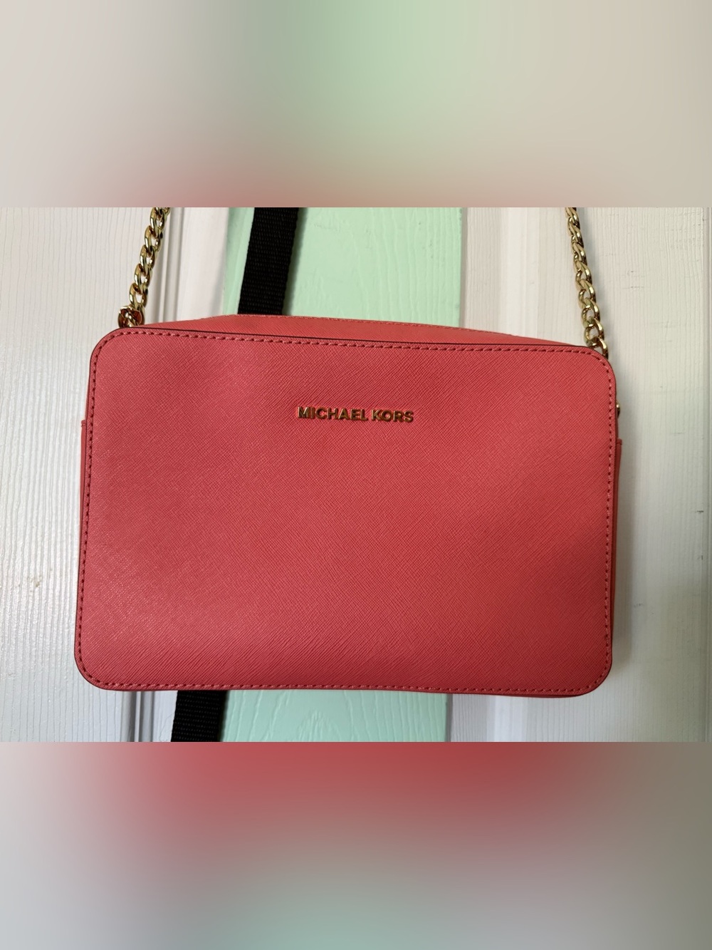 Michael Kors Coral Crossbody Bag with Matching Wallet